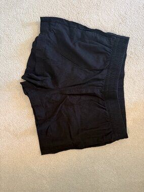 Black Linen Shorts-Old Navy-Large